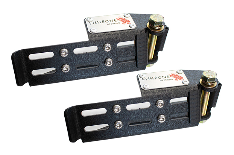 Jeep Wrangler JK Foot Pegs - Fishbone Offroad - Textured Powder Coat - Black - `07-`18